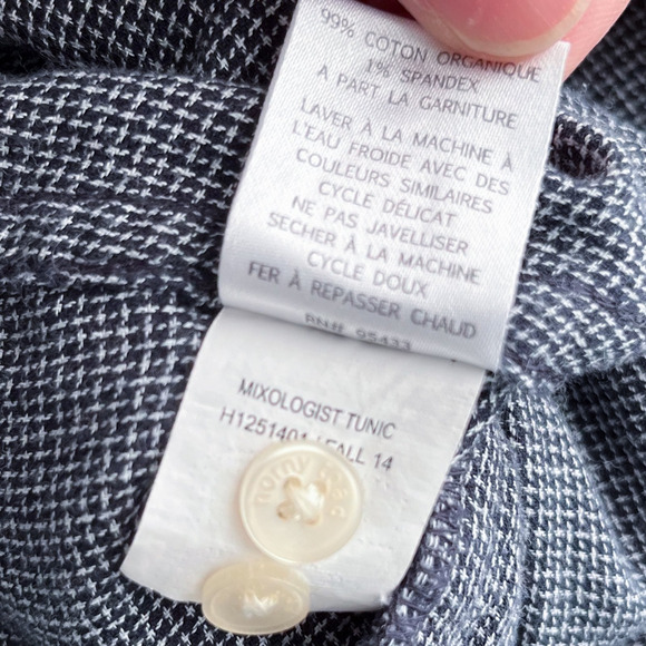 Horny Toad Organic Cotton Mixologist Tunic Top Blue Button Pullover Womens Small - Picture 3 of 12